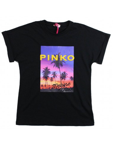 T-shirt Pinko nero bimba con stampa...