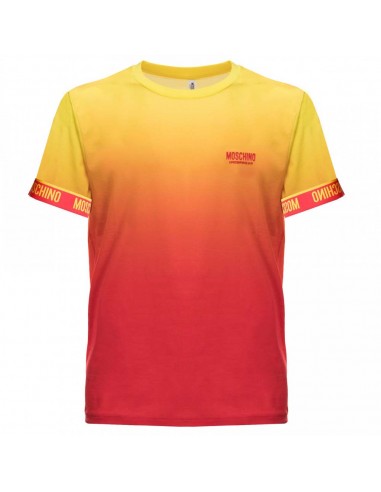 T-shirt Moschino uomo giallo-arancio.