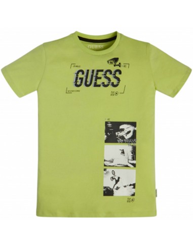 T-shirt Guess verde con stampa...